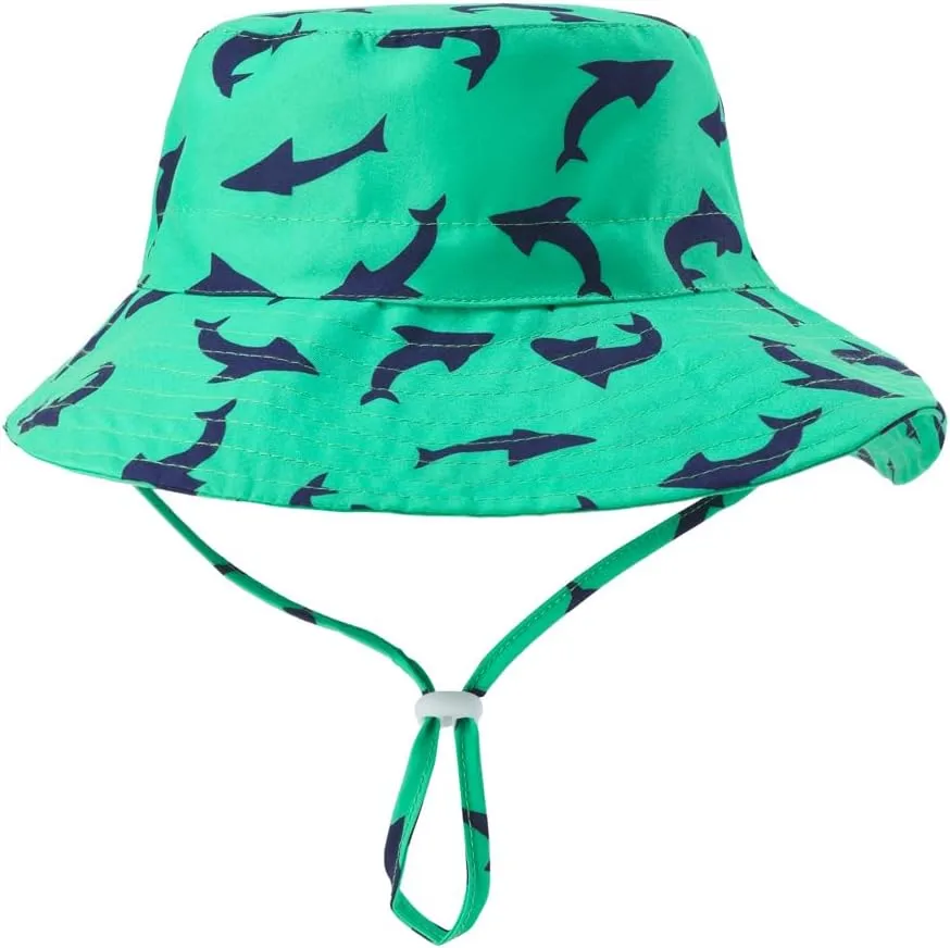 Toddlers and Baby Boys' 3-Piece Swimsuit Trunk and Rashguard Sun Hat Set