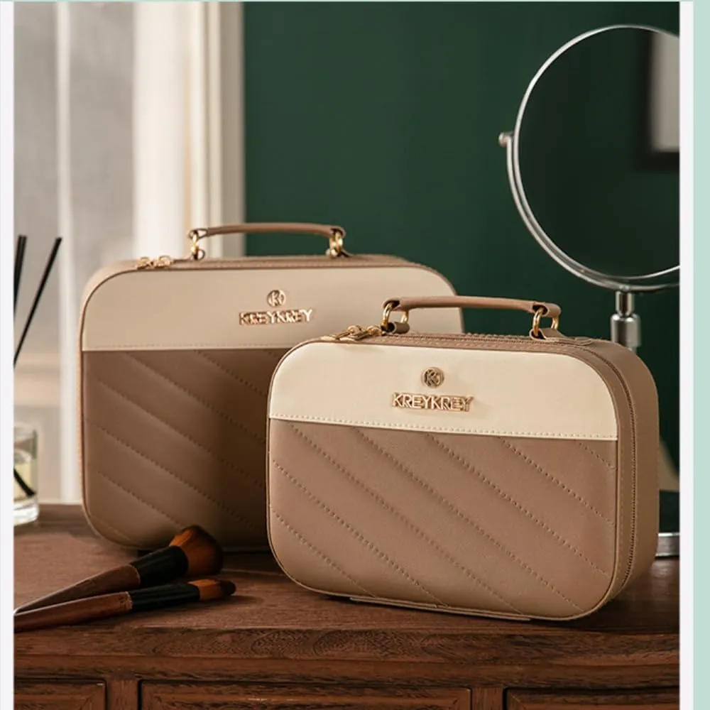 Toiletry Bag for Women Men, Waterproof Makeup Cosmetic Bag Travel Organizer Travel Bag (Large Khaki)