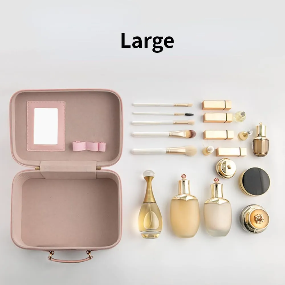 Toiletry Bag for Women Men, Waterproof Makeup Cosmetic Bag Travel Organizer Travel Bag (Large Pearl Pink)