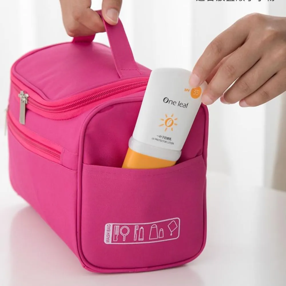 Toiletry Bag for Women Men,Travel Organizer Travel Bag Large Capacity Tote Bag Handbag (rose)