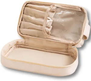 Toiletry Bag for Women, Waterproof Makeup Cosmetic Bag Travel Organizer Large Capacity Tote Bag Handbag (Pink)