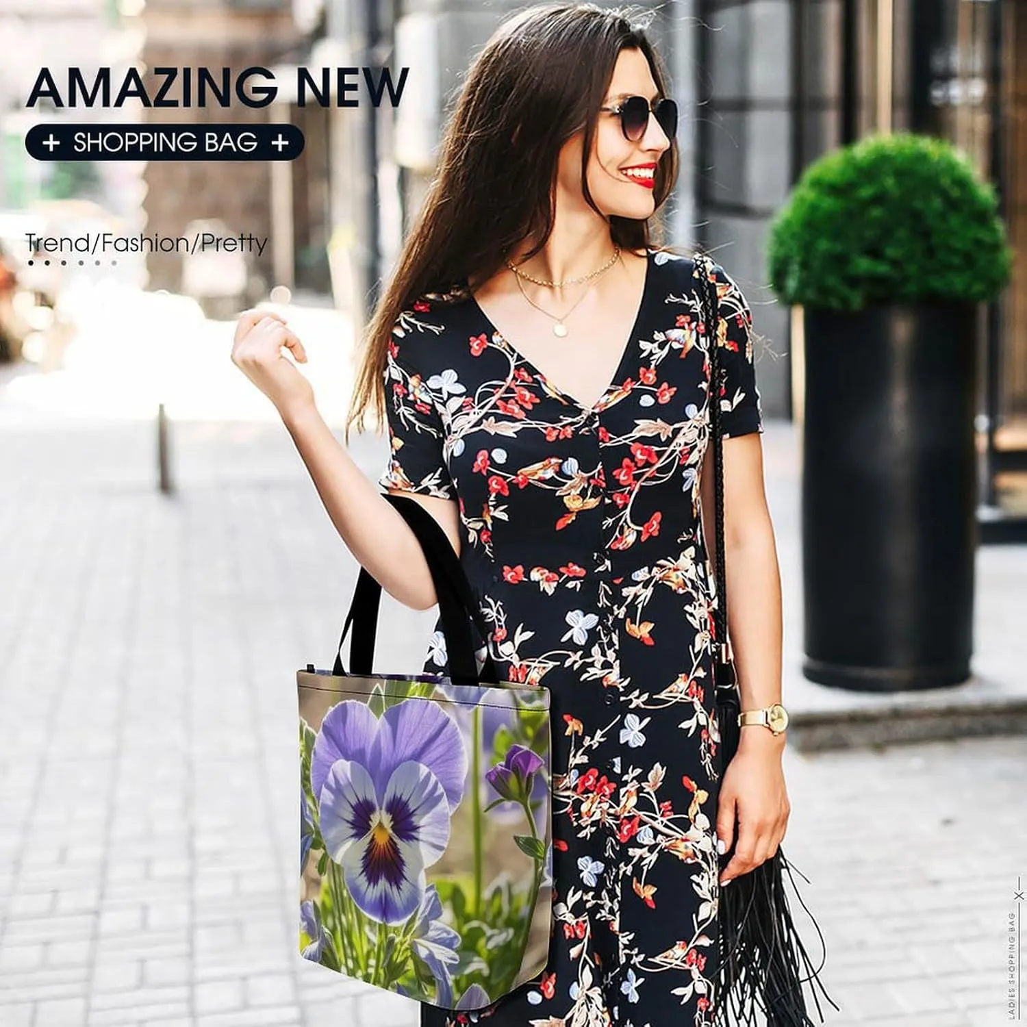 Tote Bag for Women Grocery Bag Red Heads Cranes Foldable Shopping Bags Reusable Large Tote Bag