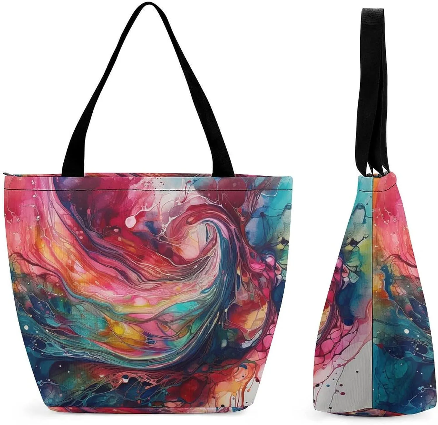 Tote Bag for Women Grocery Bag White Doves Fly Foldable Shopping Bags Reusable Large Tote Bag