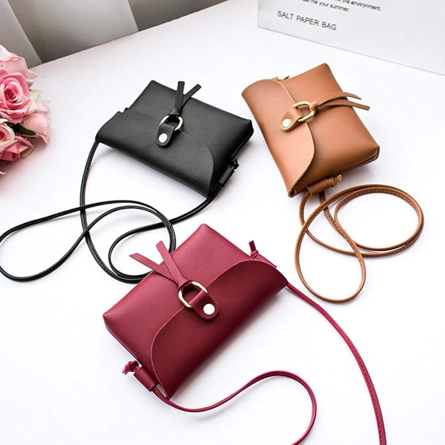 Tote Bag For Women Mini Tassels Square Cross Body Bags Solid Cover Telephone Shoulder Bag For Shopping Travel M