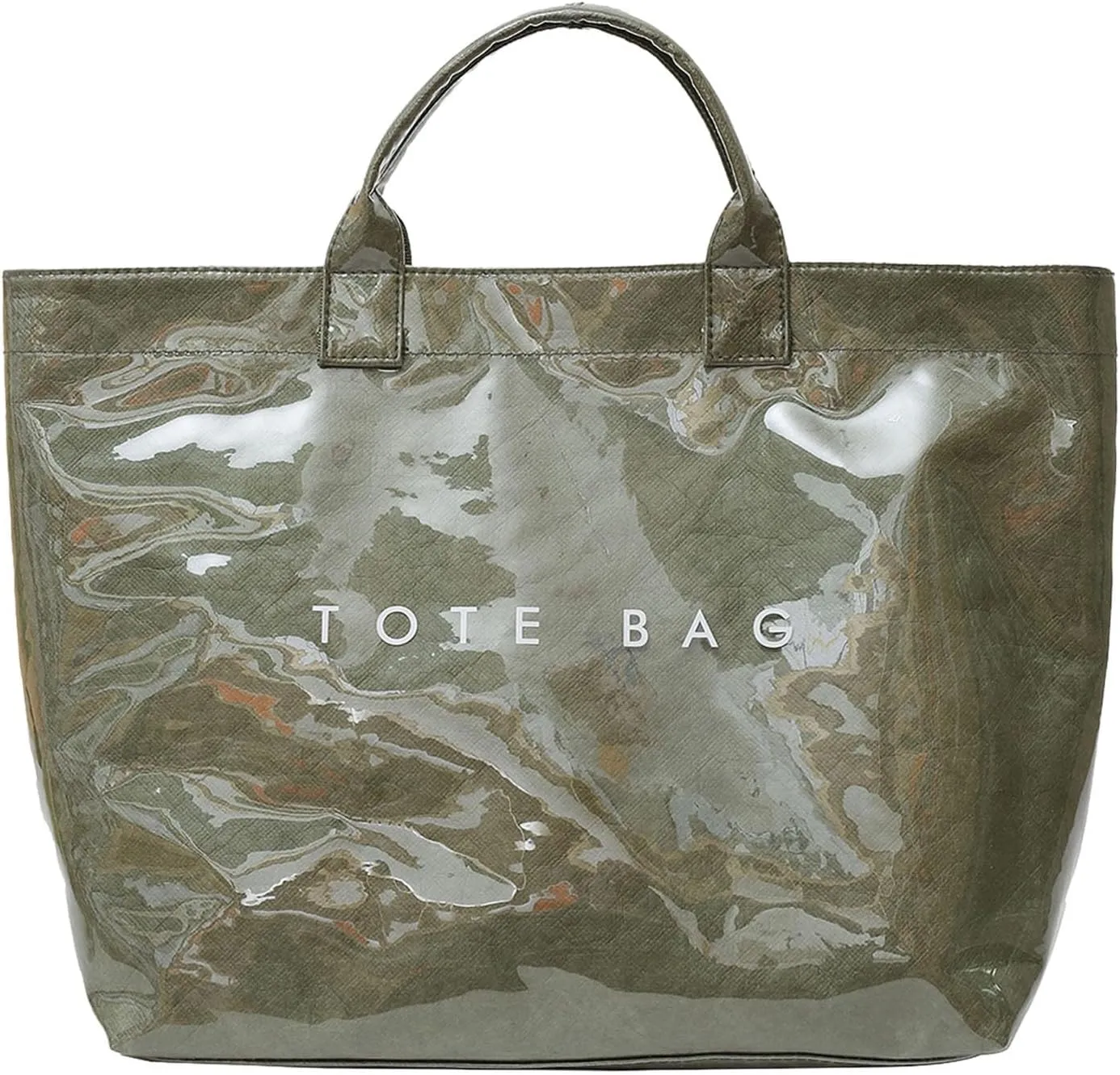 Tote Bag Retro Letter Casual Hundred Handbag Minimalist Transparent Simple Large Capacity Bags Female Work Tote Bags