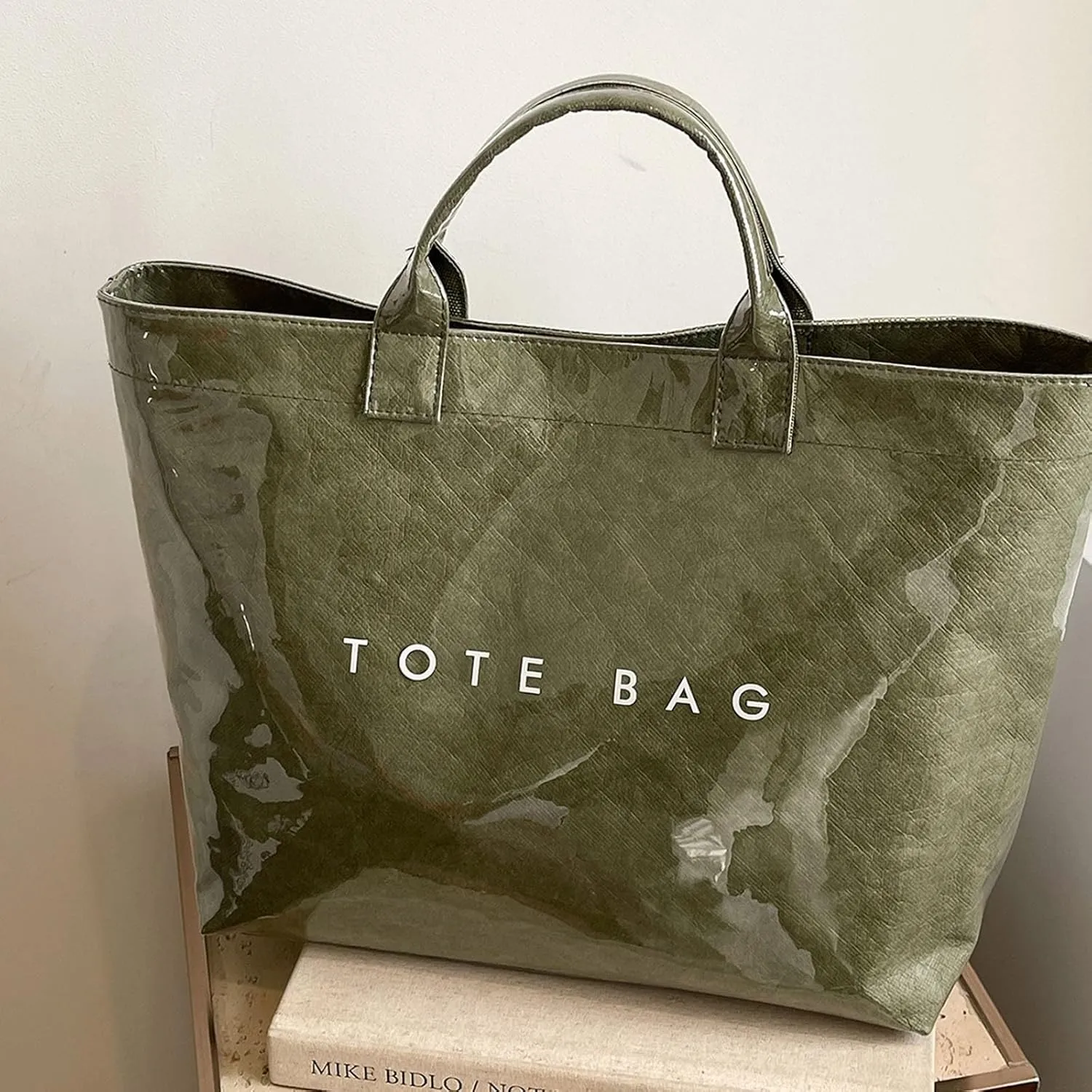 Tote Bag Retro Letter Casual Hundred Handbag Minimalist Transparent Simple Large Capacity Bags Female Work Tote Bags