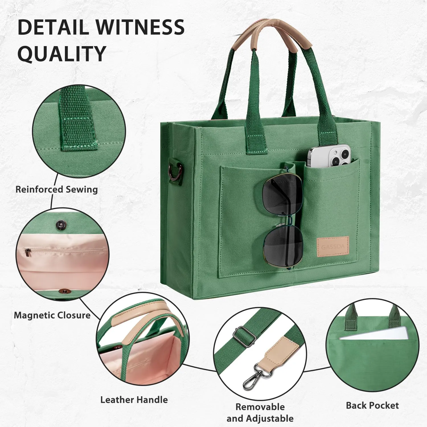 Tote Bags for Women Canvas Tote Purse Crossbody Bags with Pockets Top Handle Shoulder Handbags Satchel Bags for Women