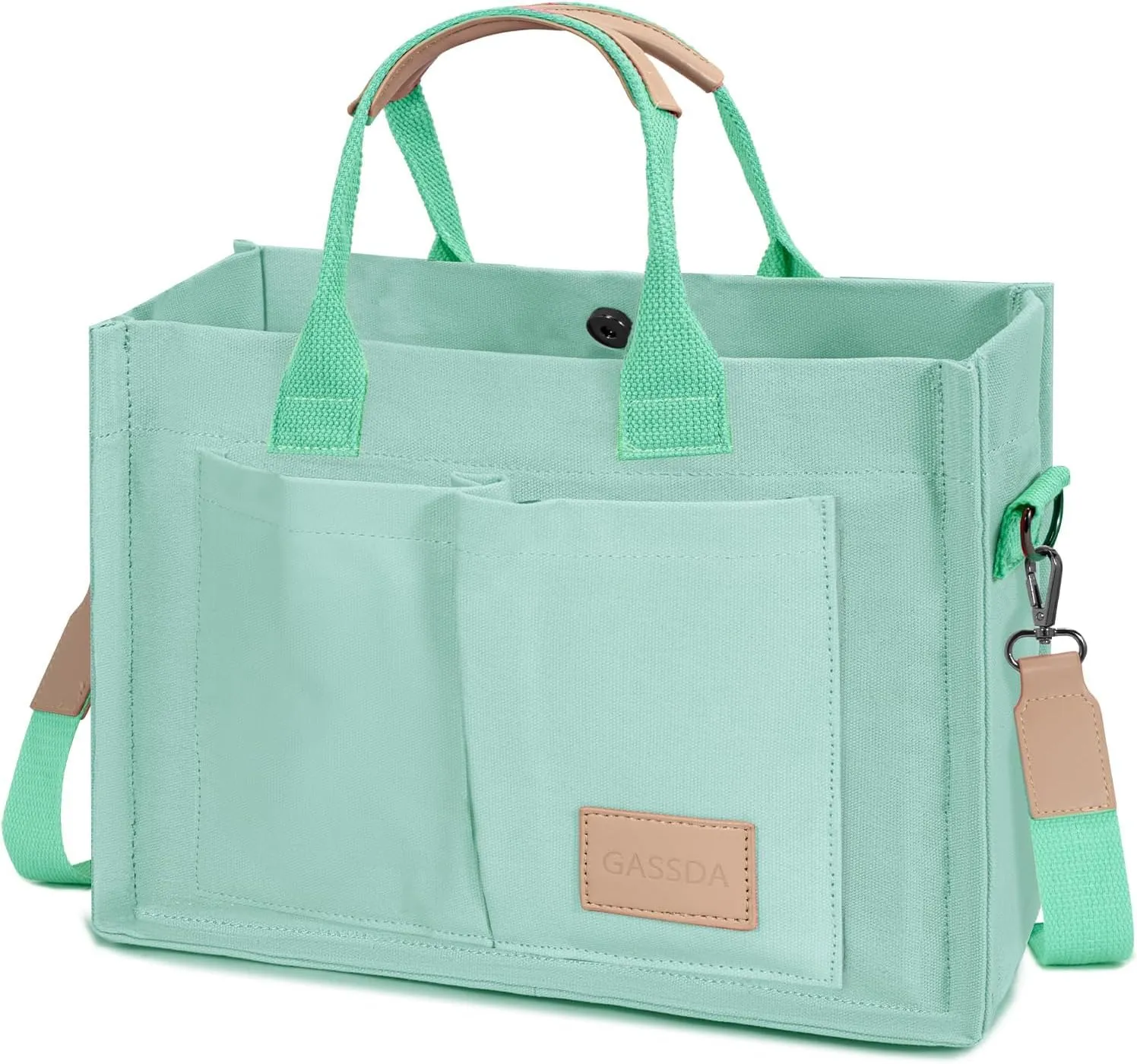 Tote Bags for Women Canvas Tote Purse Crossbody Bags with Pockets Top Handle Shoulder Handbags Satchel Bags for Women