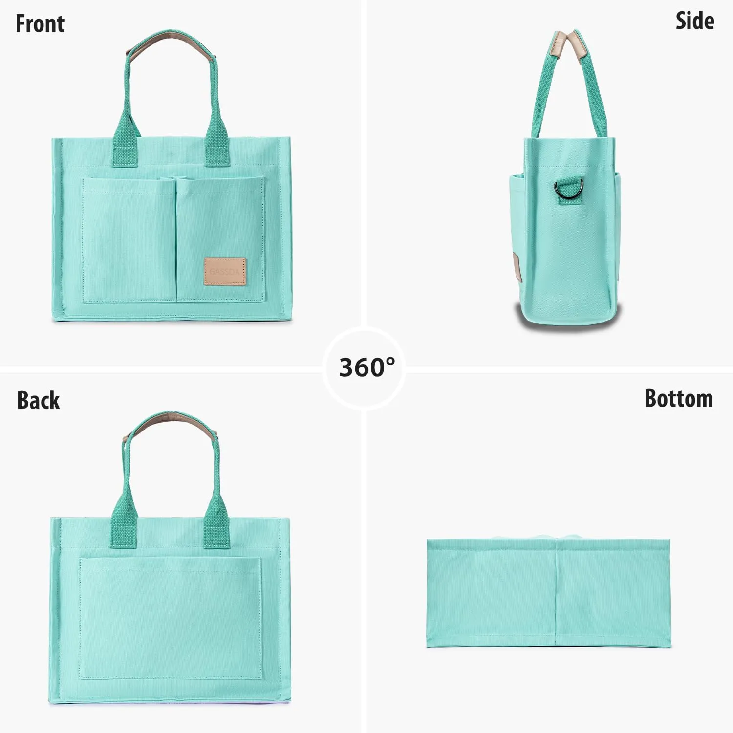 Tote Bags for Women Canvas Tote Purse Crossbody Bags with Pockets Top Handle Shoulder Handbags Satchel Bags for Women