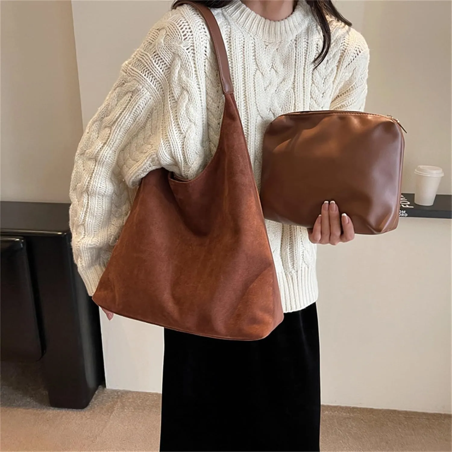Tote Bags for Women Work Bags Slouchy Bag brown tote bag hobo bags for women Handbag Office Tote Handbag