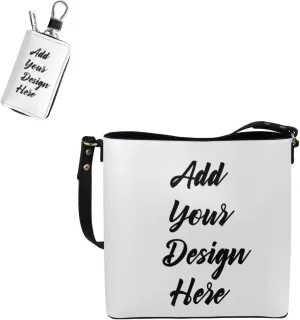Tote Bags Set 2 Piece Saddle Bags Crossbody Bags for Women Car Key Fob Protector