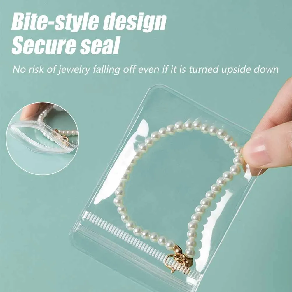 Transparent Jewellery Storage Book Set, Transparent Jewelry Storage Book with Pockets 84 Slots and 60 PCS Clear Small Plastic Bags Ring Earring Organizer Book Card Holder Travel Pouch for Jewelry