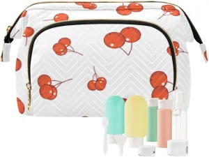 Travel Bag, Cherry Pattern, Hanging Toiletry Bag, Essentials Jewelry Card Key Organizers