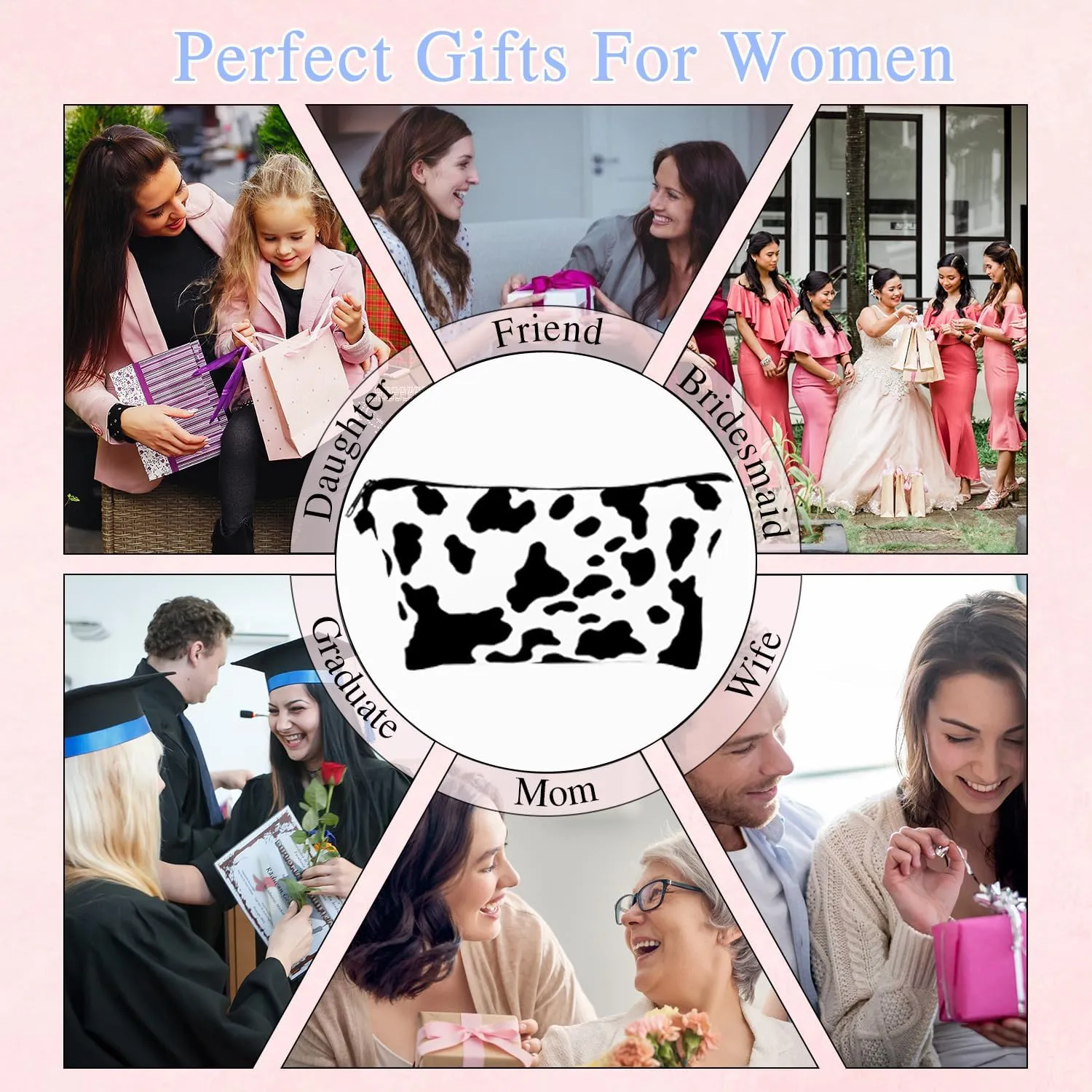 Travel Makeup Bags, Small Cosmetic Organizer Bag, Gifts for Women Birthday Unique, Friendship Gifts for Women, Sister Birthday Gifts from Sister, Bridesmaid Bride Cosmetic bag (NR10650)