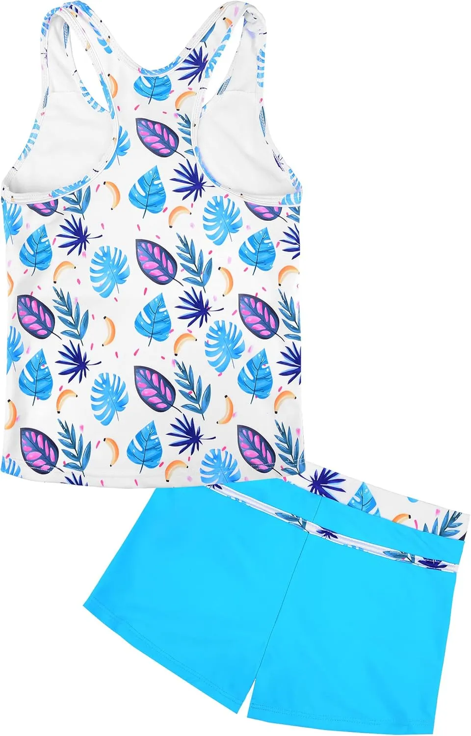 Uhnice Girls Swimsuit Two Piece Tankini Swimwear with Boyshort