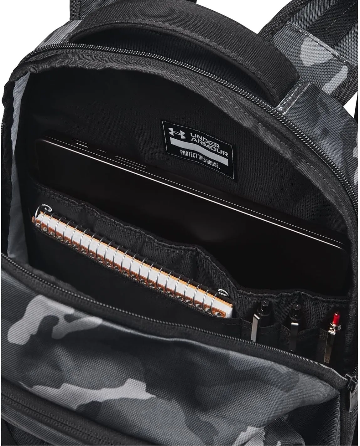 Under Armour Hustle 6.0 Pro Backpack, Black/Black/Castlerock, One Size Fits Most