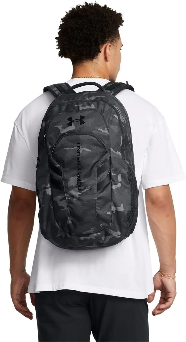 Under Armour Hustle 6.0 Pro Backpack, Black/Black/Castlerock, One Size Fits Most