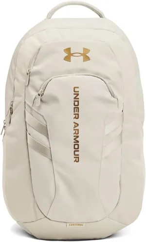 Under Armour Hustle 6.0 Pro Backpack, Summit White/Metallic Gold, One Size Fits Most