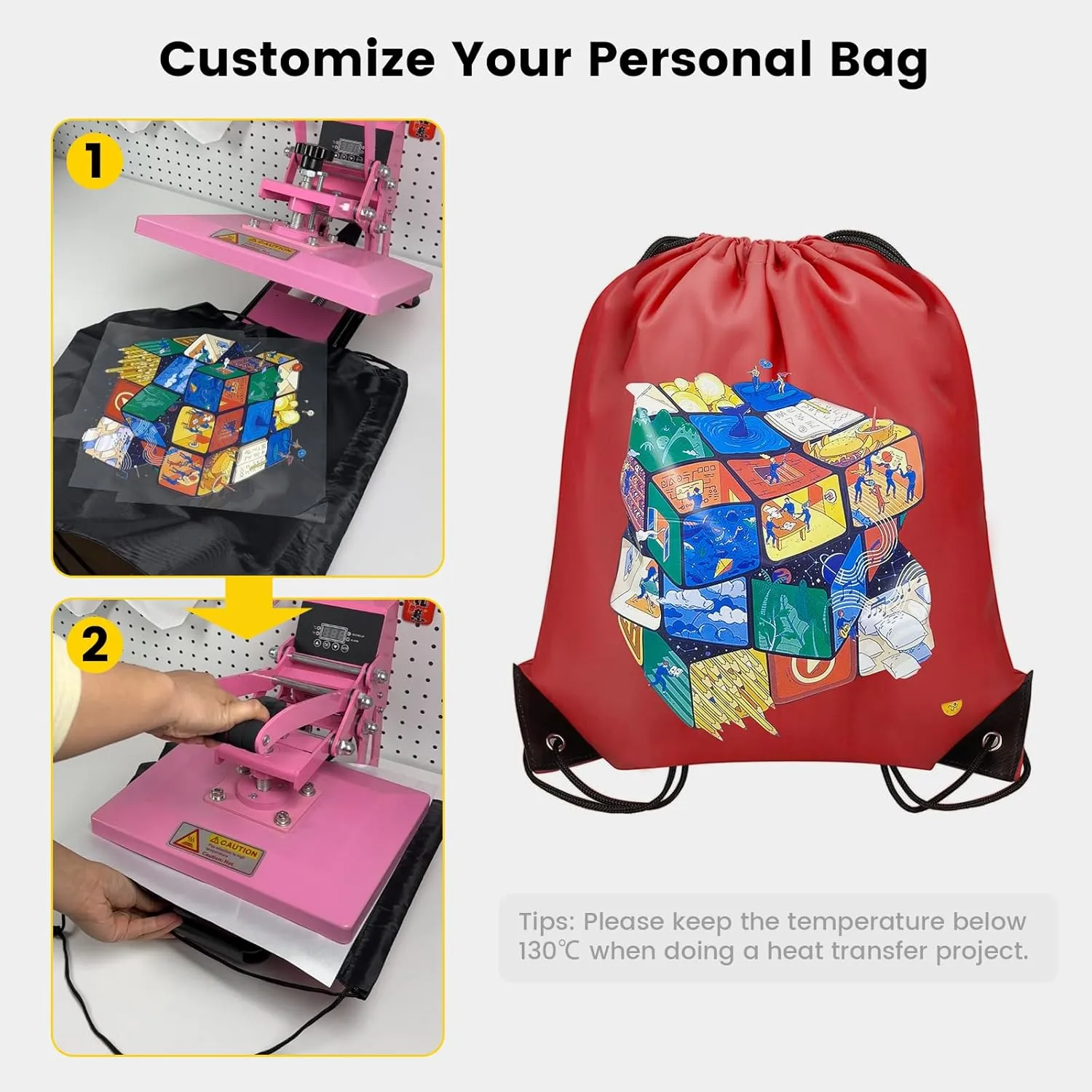 Vorspack Drawstring Backpack 100 Pieces for Party Gym Sport Trip