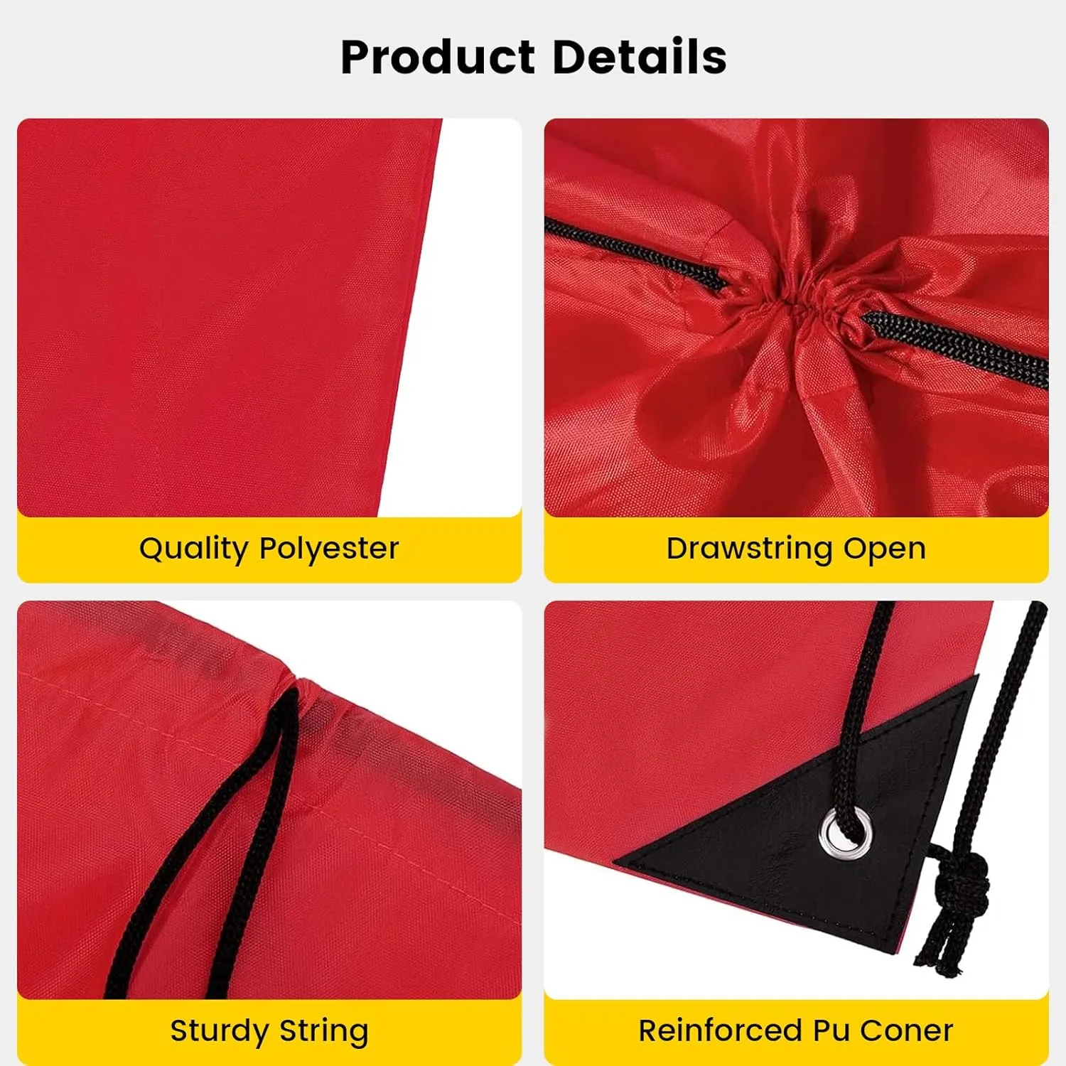 Vorspack Drawstring Backpack 100 Pieces for Party Gym Sport Trip