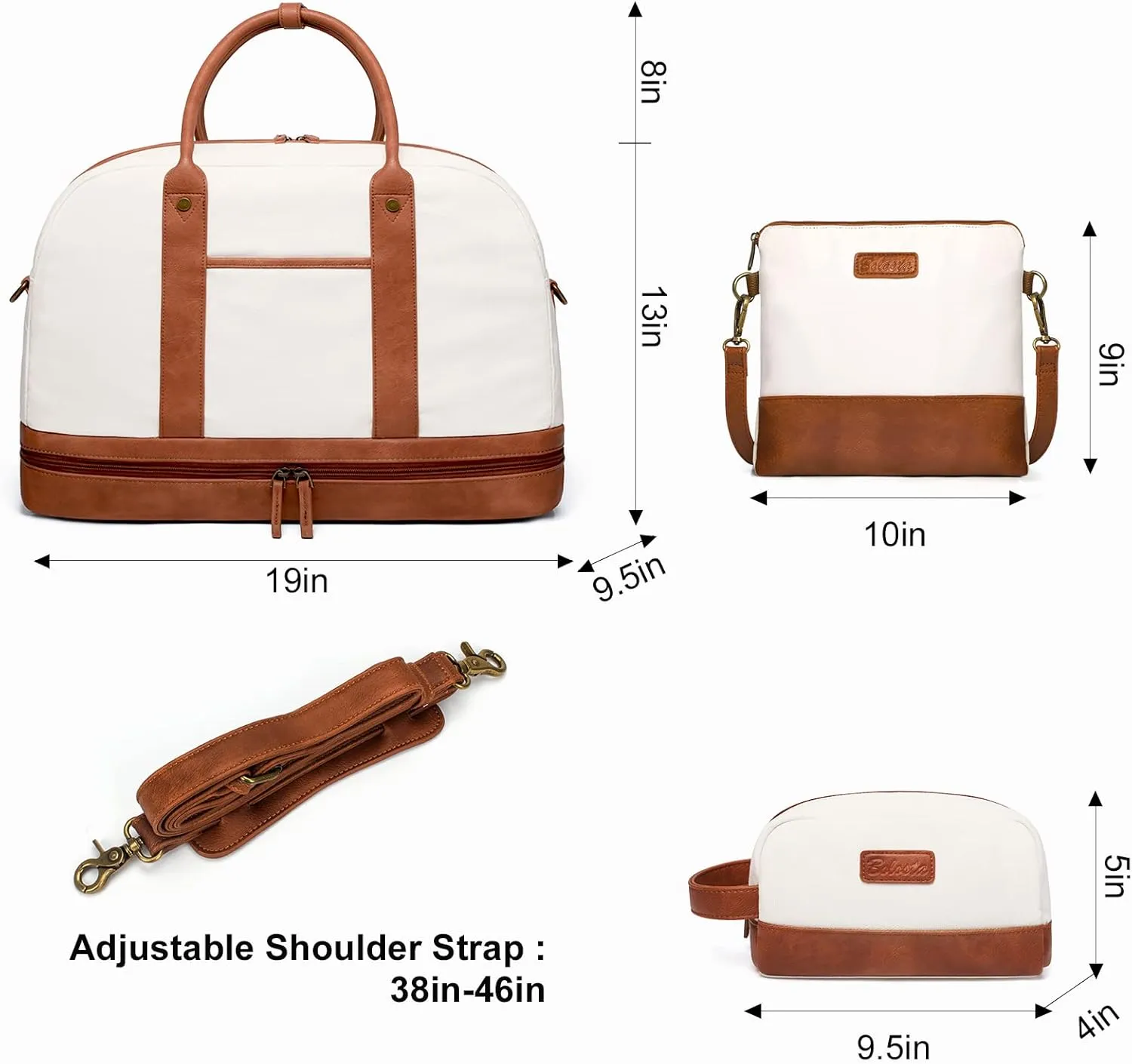 Weekender Bag for Women Canvas Overnight Bag Large Travel Tote Bag Carry on Shoulder Duffle Bag With Shoe Compartment,Perfect for Travel/Daily Use/Birthday Gift 