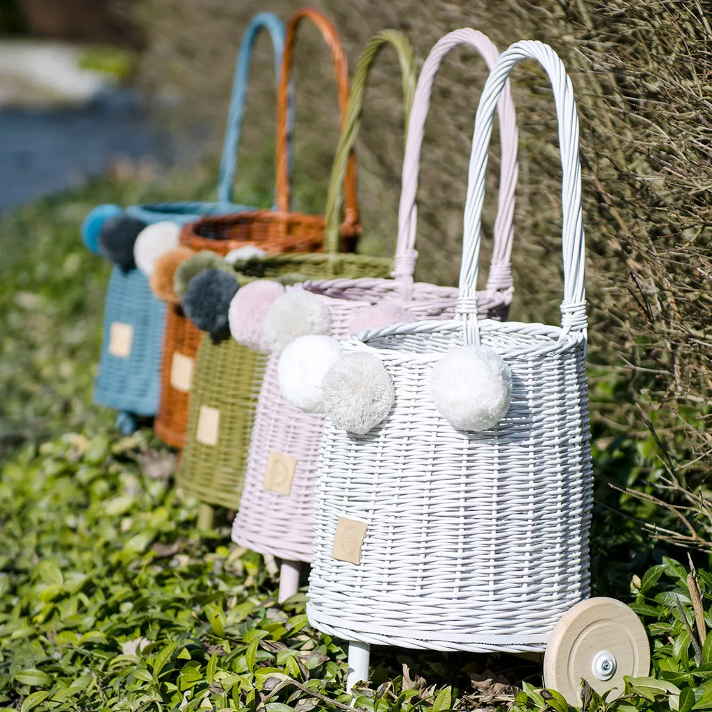 Wicker Market Buggy - White