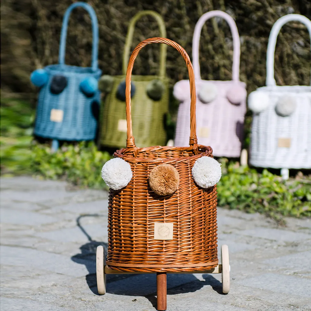 Wicker Market Buggy - White