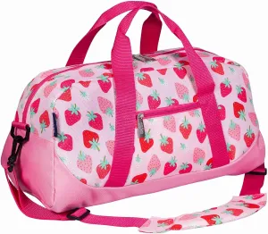 Wildkin Kids Overnighter Duffel Bag  Carry-On Size, Ideal for School & Sleepovers  Strawberry Patch