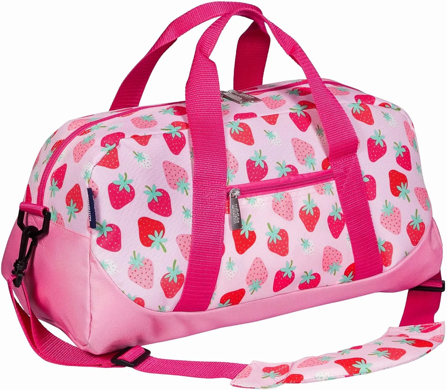 Wildkin Kids Overnighter Duffel Bag  Carry-On Size, Ideal for School & Sleepovers  Strawberry Patch