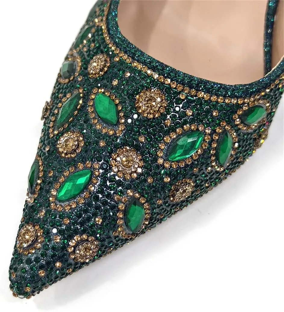 Wjnvfioo Elegant Evening Party Shoe and Bag Set WomenS Hollow Design Handbag High Heel Set