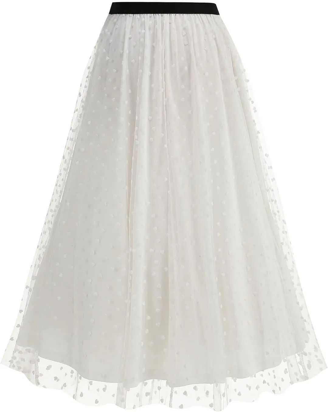 Women Tulle Maxi Skirt High Waist Pleated Ruffle Elastic Waist Midi Skirts Mesh Ballet Prom Party Aline Tutu Skirt