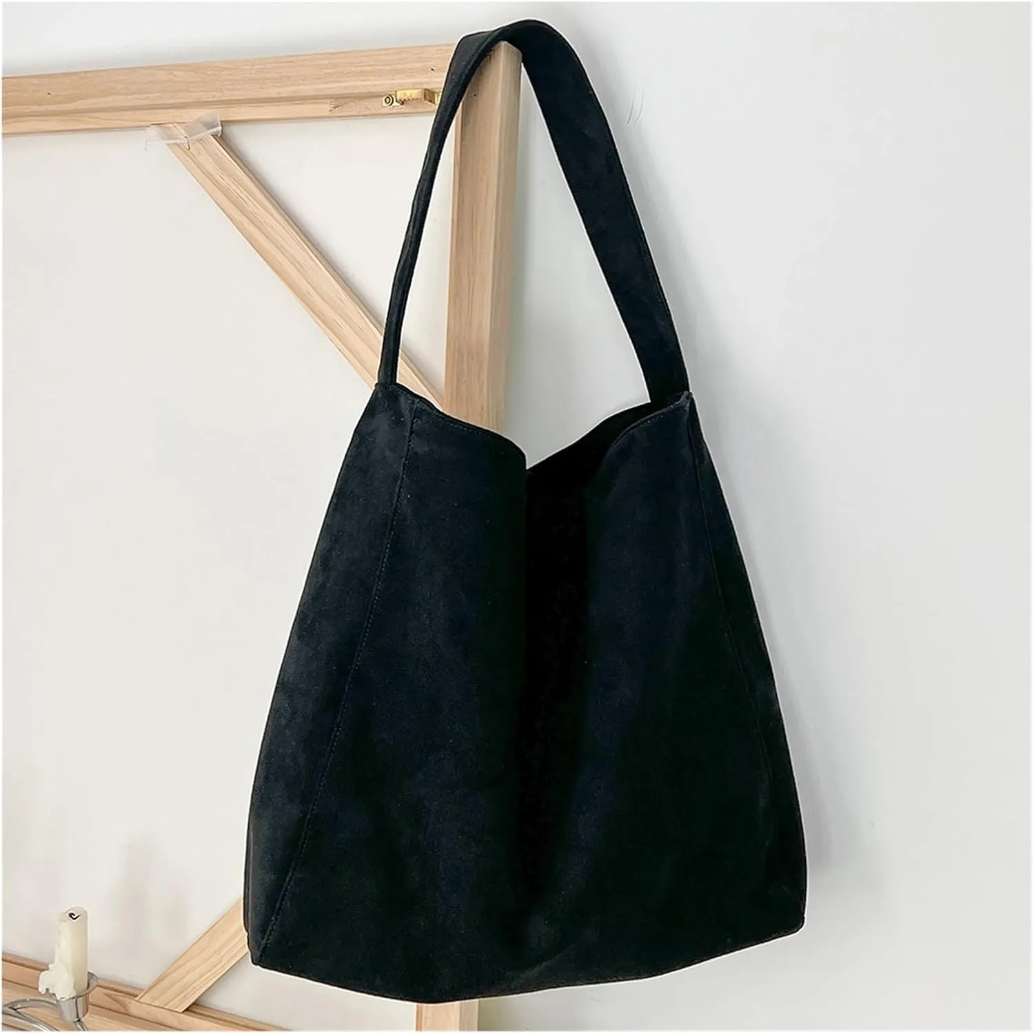 Women Work Tote Bag Stylish Tweed Fabric Casual Handbag Fashion Retro Classic Purse for Daily