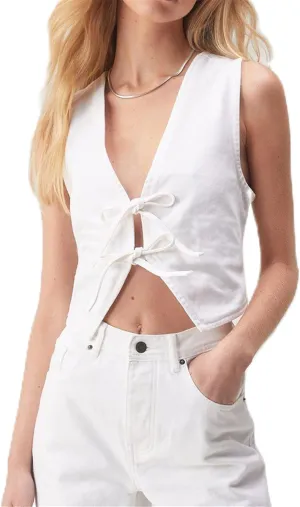 Women Y2k Peplum Tank Tops Tie Front Sleeveless Striped Ruffled Hem Babydoll Vest Shirts Summer Cute Going Out Top