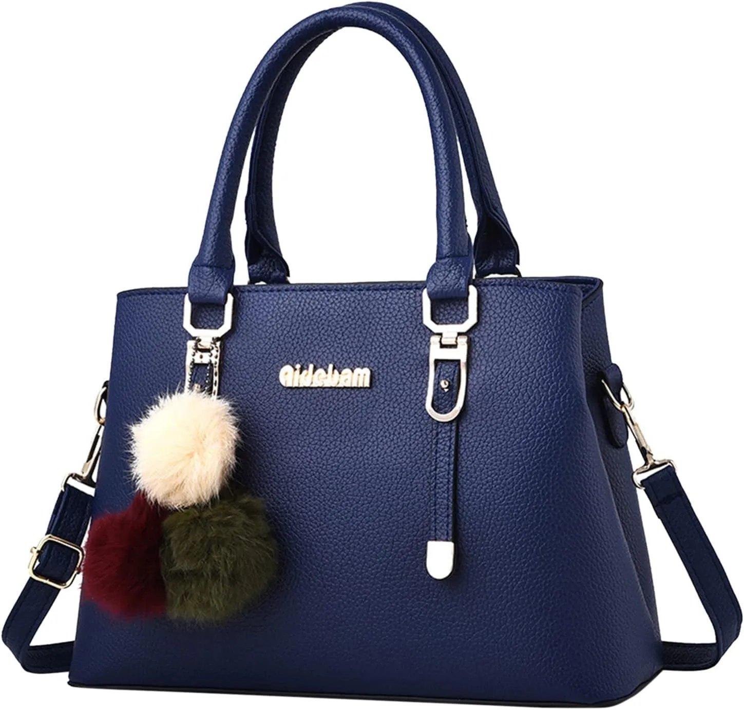 Womens Bag Elegant Casual Leather Messenger Bags Large Capacity Handbag Fashion Women Shoulder Bags (Blue, One Size)