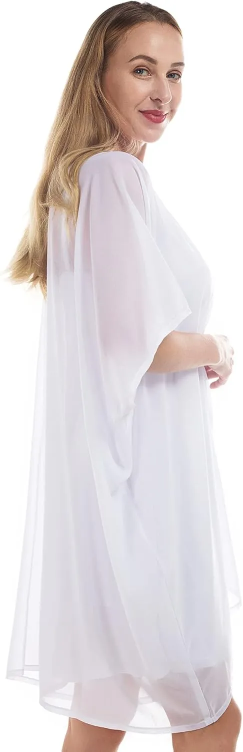 Womens Beach Kimono Coverup Sheer Chiffon Cover Ups Swimwear Cardigan Summer