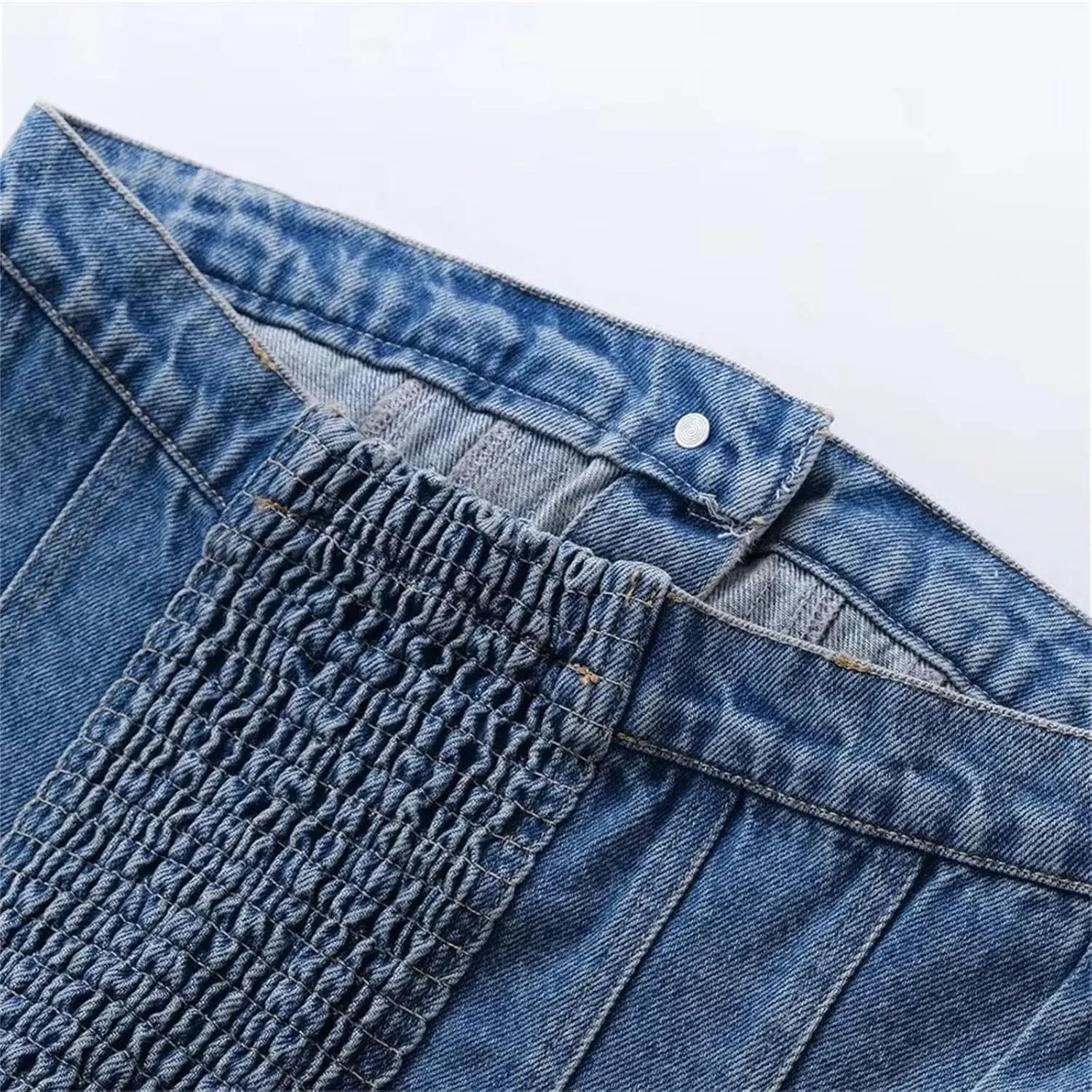 Women's Elastic Tight Button Denim Tank Tops Wrap Bra Summer Sleeveless Camisole