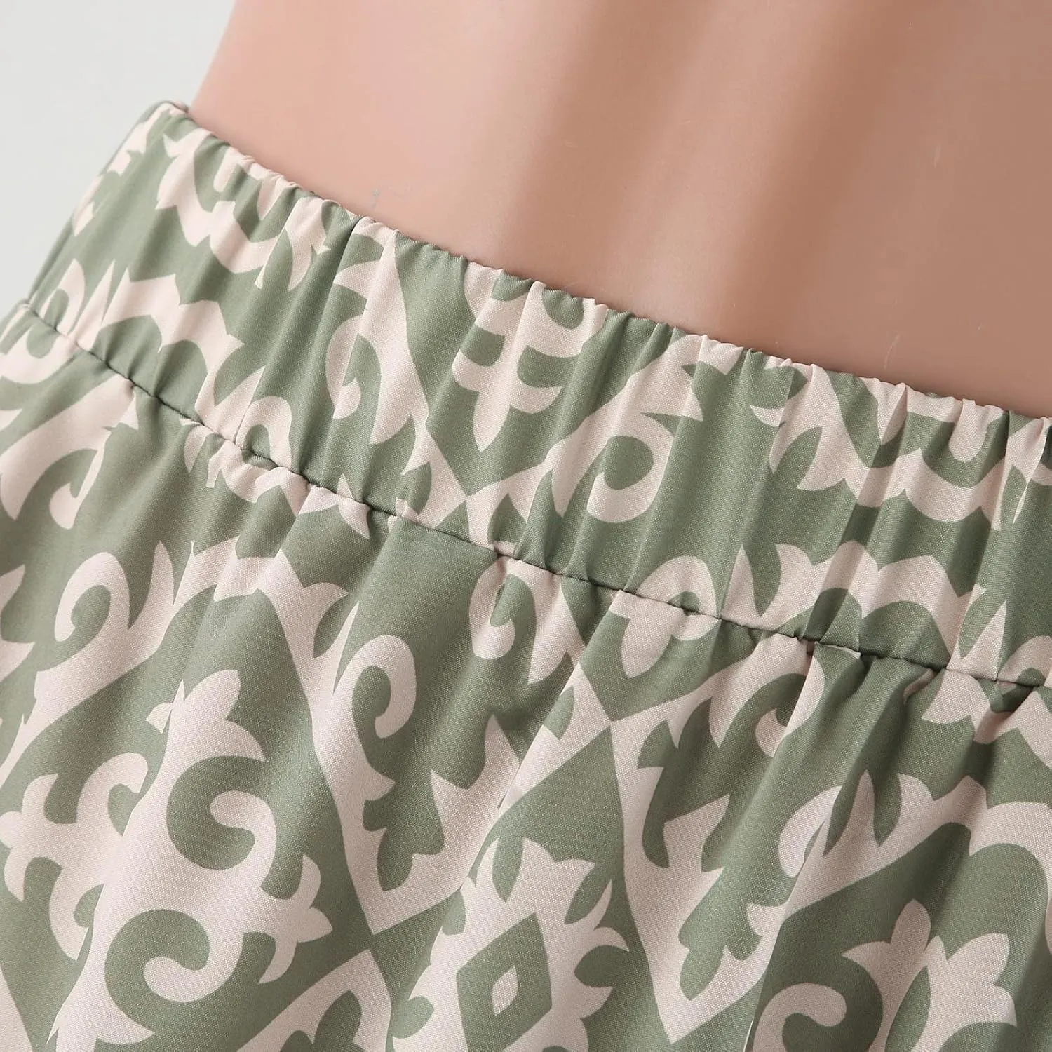 Womens High Waist Pleated Skirt Elegant Elastic Waistband Midi Swing Skirts Cover up Pleated Cheer Skirt for