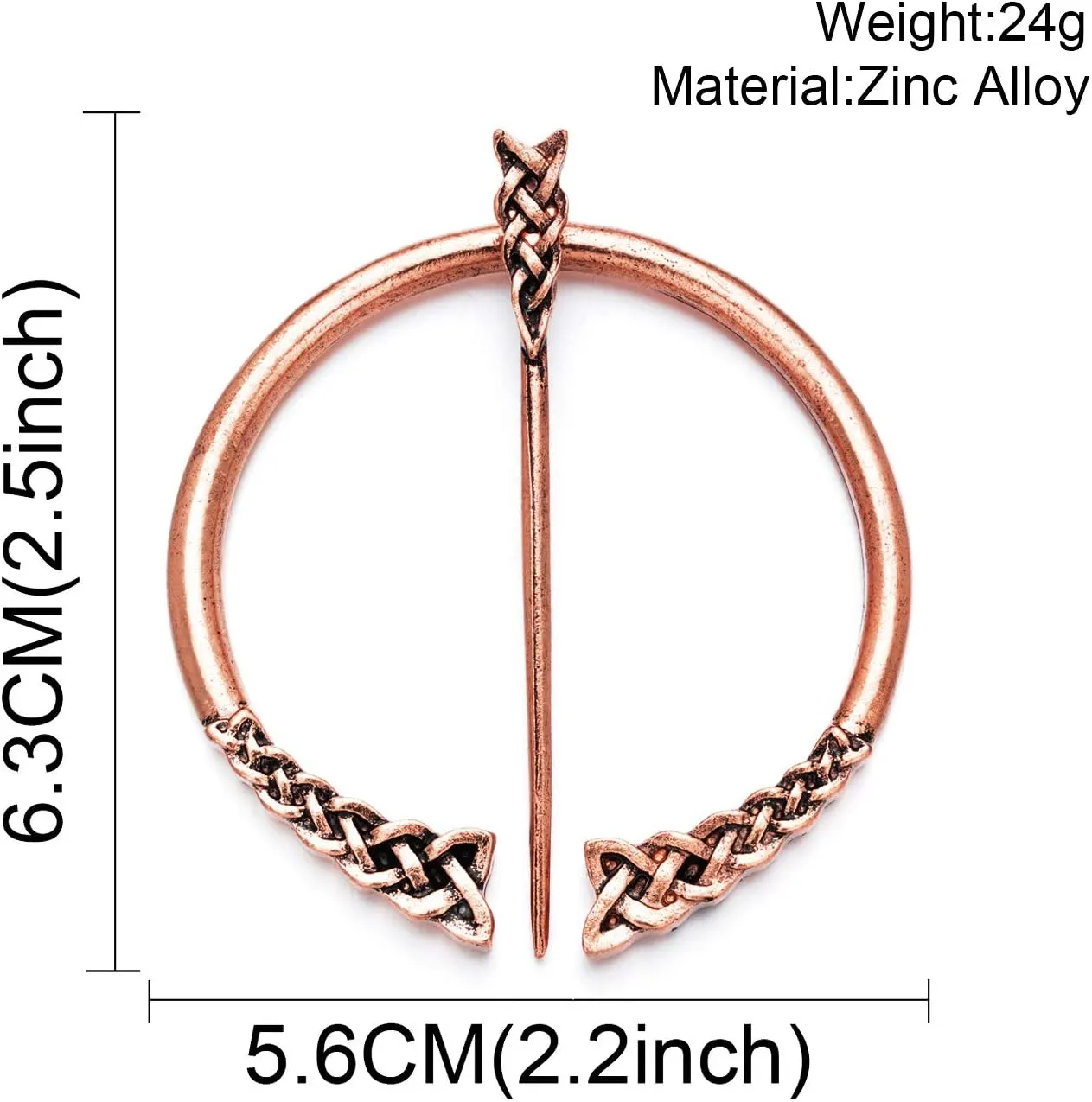 XGALA Viking Brooch Pin Clasp Clothes Cloak Pin Celtic Shawl Scarf Brooch Jewelry for Women Girls