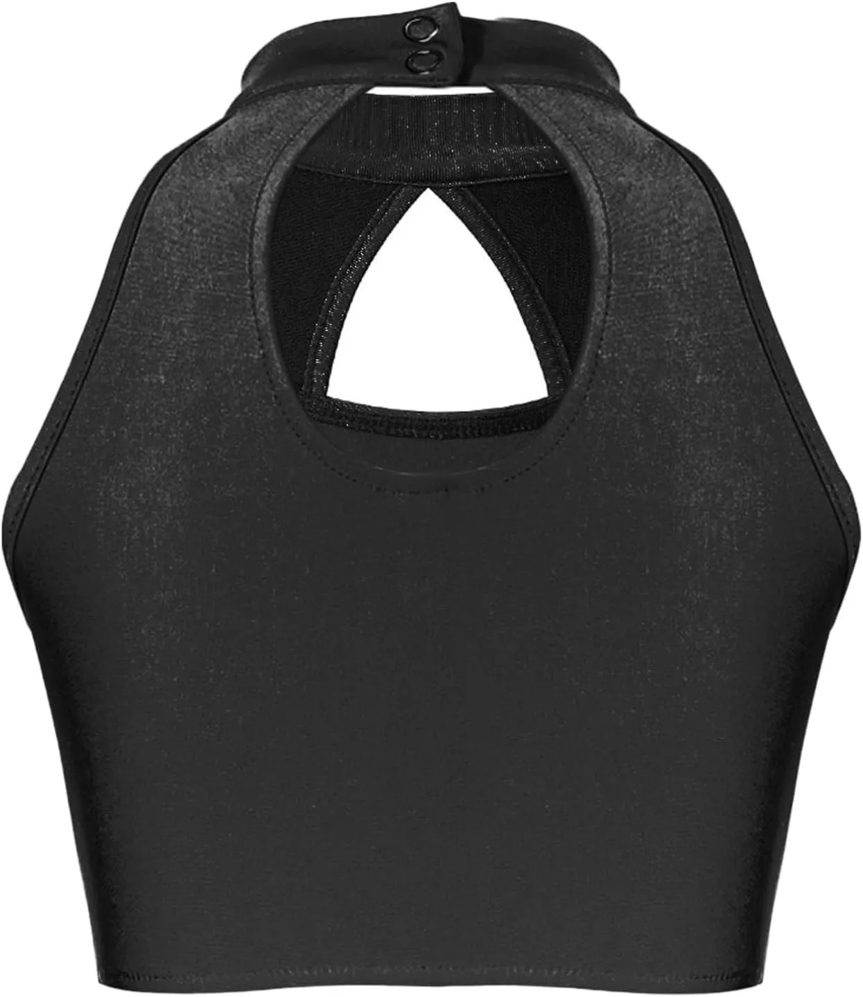 YiZYiF Girls Sequins Dance Crop Tops Cheer Jazz Performance Vest Shirt Sleeveless Camisole Tank Tops Costume
