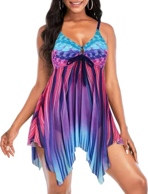 Zando Swimsuits for Women 2025 | Plus Size Swimsuit Tummy Control Modest | Flowy Swimdress