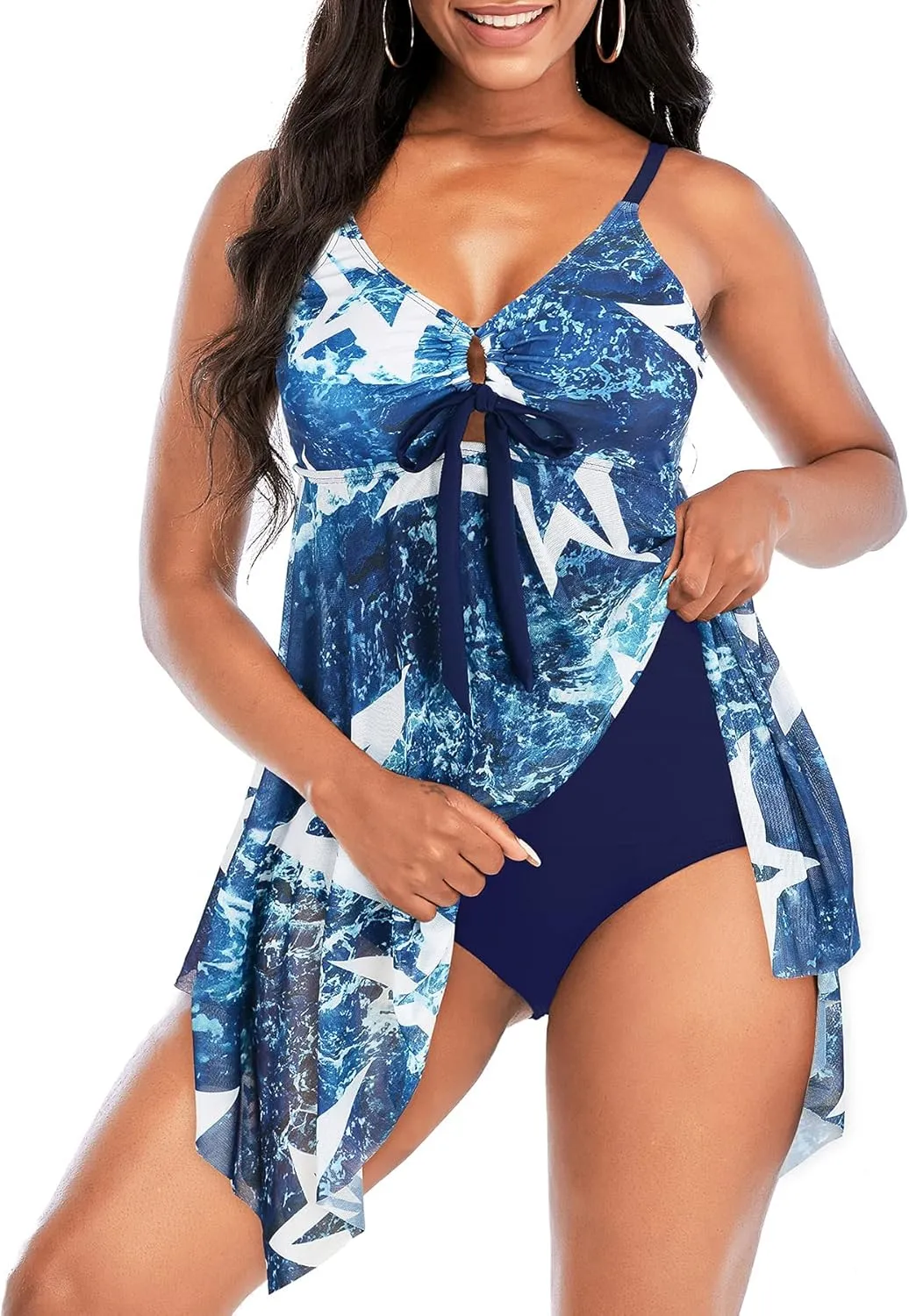 Zando Swimsuits for Women 2025 | Plus Size Swimsuit Tummy Control Modest | Flowy Swimdress